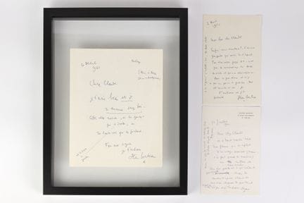 Jean Cocteau (1889–1963), 4 eigenhändige Briefe an