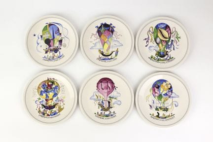 Villeroy  Boch, suite de 6 assiettes à dessert mod