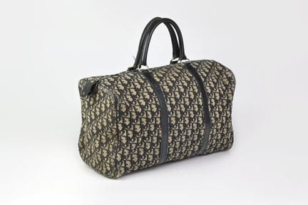 Christian Dior, sac bowling en toile Oblique et cu