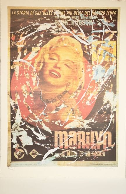 Mimmo Rotella (1918-2006), Marilyn, sérigraphie en