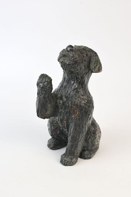 Eliane Friot (1932–2025), Dog Giving a Paw, terrac