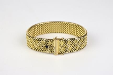 Wendbares Bandarmband aus Gelbgold (750), eine Sei