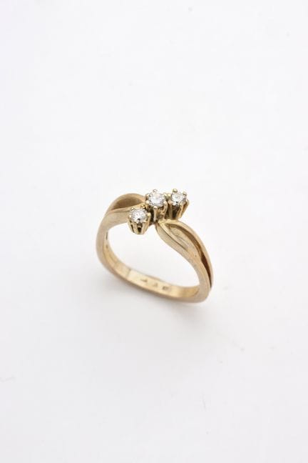 Ring aus Gelbgold (750) im Doppelring-Design, bese