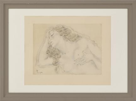 莱昂纳德·次春·藤田（1886-1968）， 《沉睡的金发女郎》，1931年，中国纸上的太阳蚀刻版画