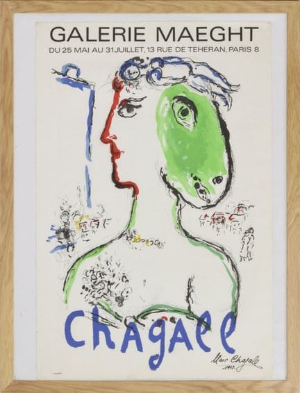 Marc Chagall (1887-1985), affiche lithographique d
