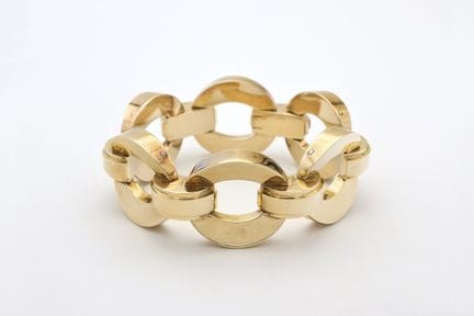 Tank-Armband aus Gelbgold (750) mit abwechselnd ov