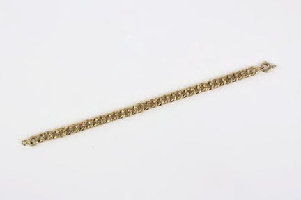 Panzerarmband aus Gelbgold (750) mit gravierten un