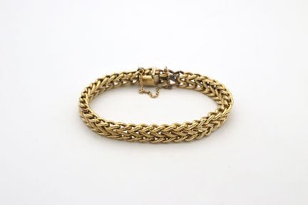 Armband aus Gelbgold (750) mit glatten und struktu