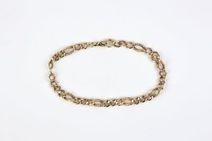 Armband aus Roségold (750) mit teilweise geriffelt