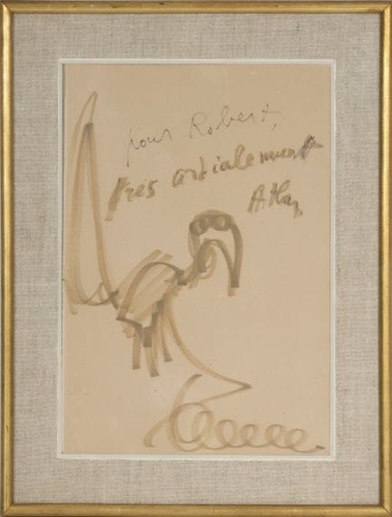 Jean-Michel Atlan (1913-1960), Oiseau, feutres sur