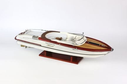 Maquette Riva Aquariva Gucci, socle en bois, L 71 