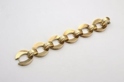 Halskette aus Gelbgold (750) mit Palmblatt-Glieder