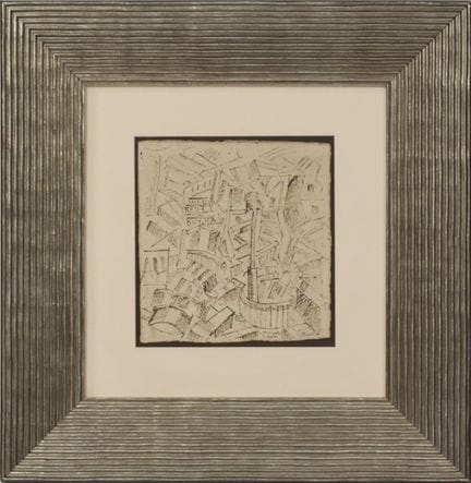费尔南·莱热（1881-1955），《凡尔登》， 1916年，中国墨水绘于棉纸上，右下角题名、签名并