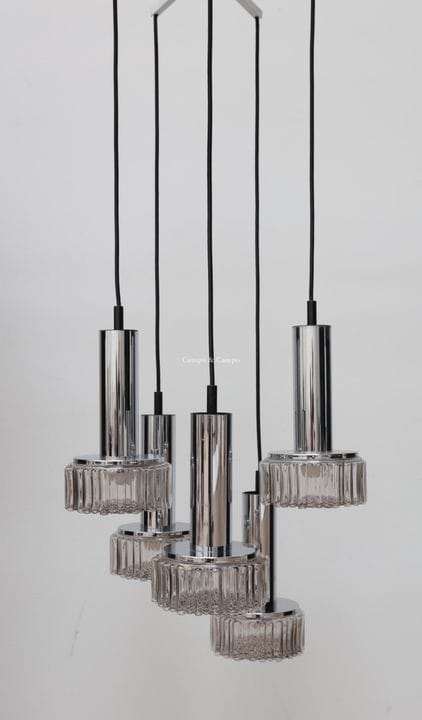 -  Lustre 'Cascade'  à cinq lampes, Staff Leuchten