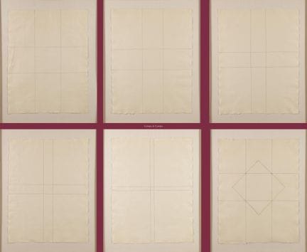 范·塞维伦·丹 1927-2009  -  《无题》，六幅纸上素描系列   (6x) 55 x 42