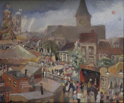 BERVOETS LEO 1892-1978  -  Sinksefoor devant l'égl