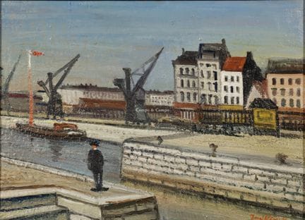 VINCK JOZEF 1900-1979  -  En el puerto de Amberes 