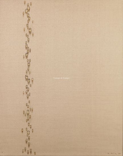 KIM TSCHANG-YEUL 1929  -  «Gouttes d'eau»  Óleo so