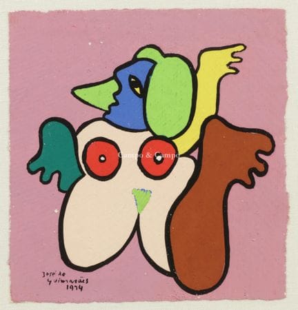 DE GUIMARÁES, JOSÉ, 1939  -  Desnudo  Acrílico sob