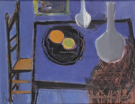 PEIRE LUC 1916-1994  -  «La nature morte bleu»  Ól
