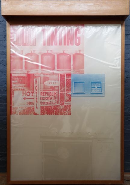 罗伯特·劳申伯格 1925-2008  -  《Sling-shots #6》  灯光装置。 灯箱 