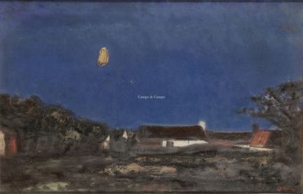 JESPERS FLORIS 1889-1965  -  Paisaje rural con med