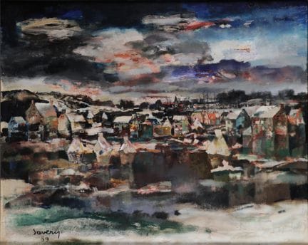 SAVERIJS ALBERT 1886-1964  -  Paisaje rural  Óleo 