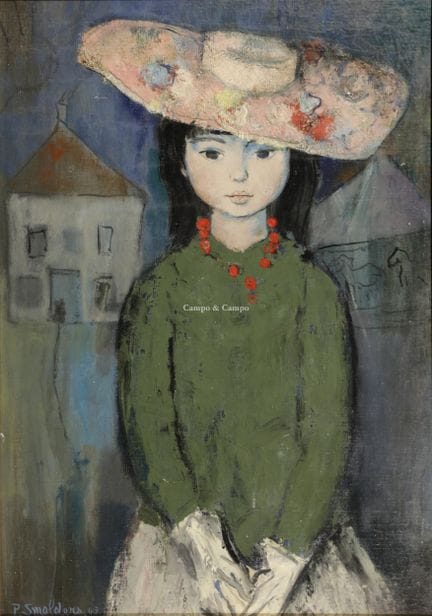 SMOLDERS PAUL 1921-1997  -  Niña con sombrero  Óle