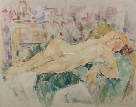 ALBERT ERNEST 1900-1976  -  Nu couché  Olie op doe