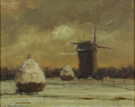 DOOMS VIC 1912-1994  -  Paysage à Lathem  Olie op 