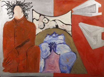 DE BRUYNE DEES 1940-1998  -  Nu bleu couché  Olie 