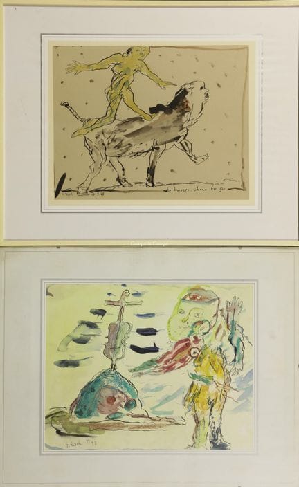 EISCH ERWIN 1927-2022  -  Lot de deux œuvres sur p