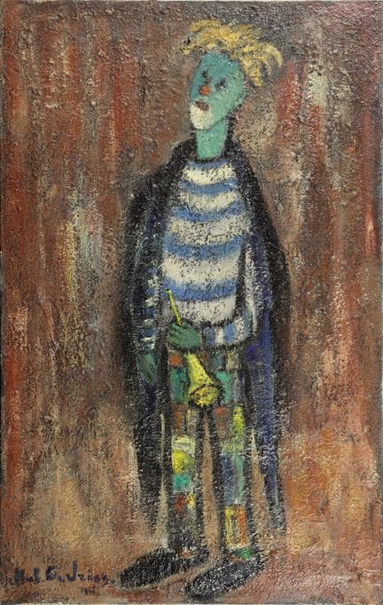 DE VRIES HUBERT 1899-1979  -  Clown à trompette  O