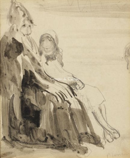 JOOSTENS PAUL 1889-1960  -  Madre e bambino  Tecni
