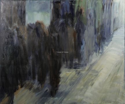 VAN DE WIELE N XX  -  «Personaje turbio»  Óleo sob