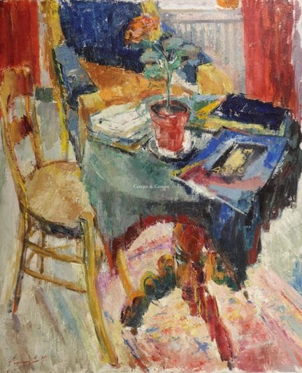 BOSSELAERS LEO 1933-2026  -  Intérieur au pot de f