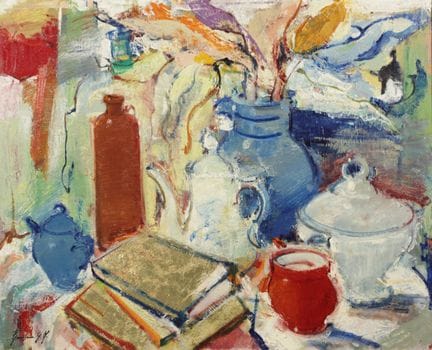 BOSSELAERS LEO 1933-2026  -  Nature morte aux livr