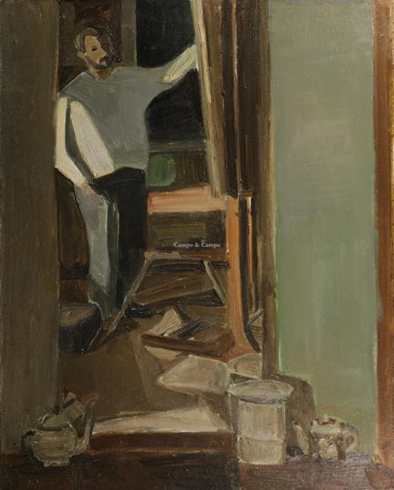 DUBOV ANDREI 1959  -  Autorretrato en el estudio  