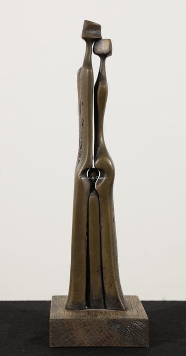 贝扎莱尔·阿哈森 1929-2012  -  《情侣》  青铜。Bronze  Mono 1972 