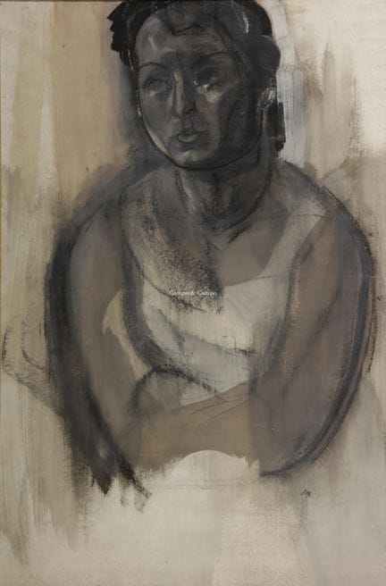 HENDRICKX JOS 1906-1971  -  Donna seduta  Acquerel