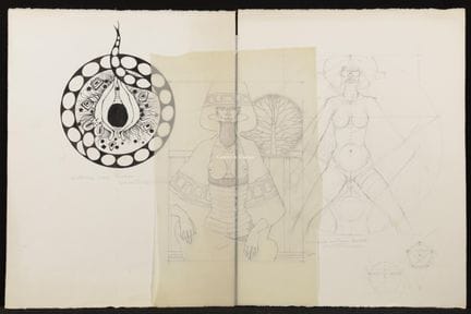 范·图伦霍特·杰夫 1926-2006  -  七幅设计草图  签名：Sig.