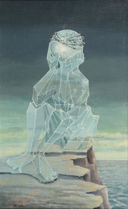 DEPANNE GUY XX  -  Martire moderno  Olio su tela s
