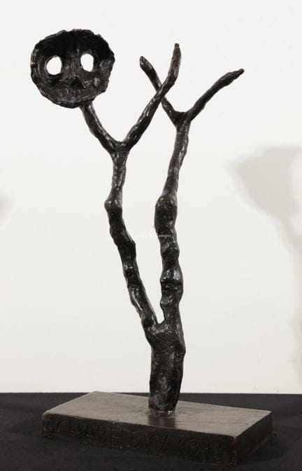 SCHABELSKY PABLO 1914  -  戴面具的人物  青铜。Bronze  签名：Si