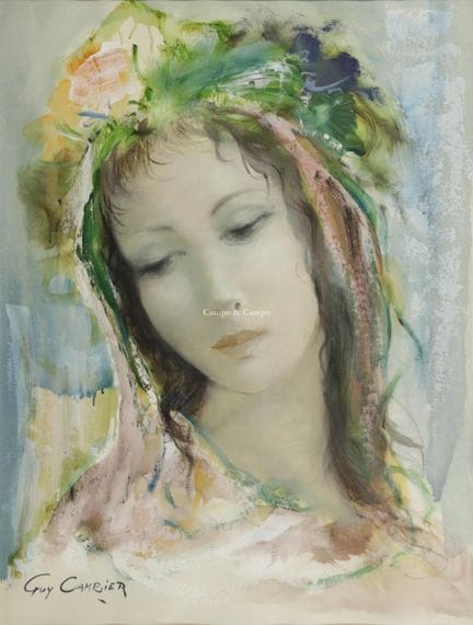 CAMBIER GUY 1923-2008  -  Fille rêvant  Gemengde t