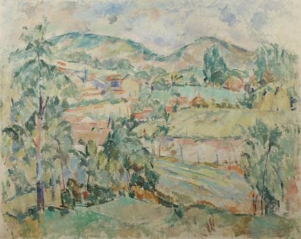 ALBERT ERNEST 1900-1976  -  Paysage vallonné  Olie