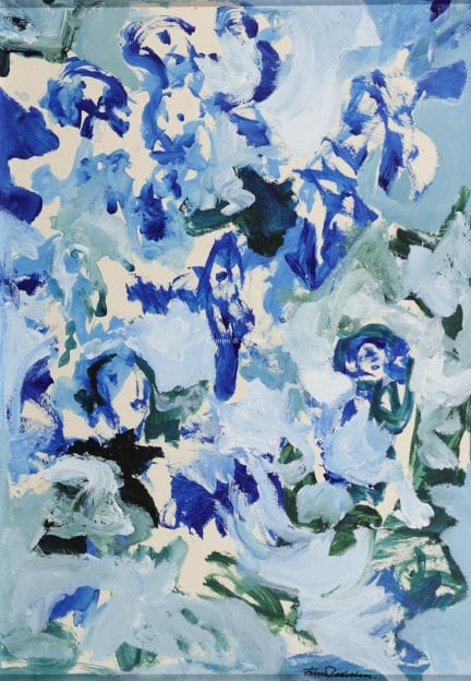 PEDERSEN FINN 1944  -  Composizione blu  Olio su c