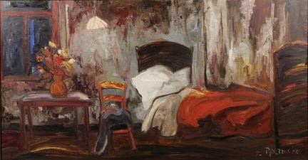 PERMEKE PAUL 1918-1990  -  Dormitorio  Óleo sobre 