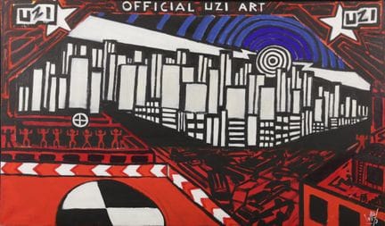 PANS WERNER XX  -  "Official Uziart"  Acrilico su 