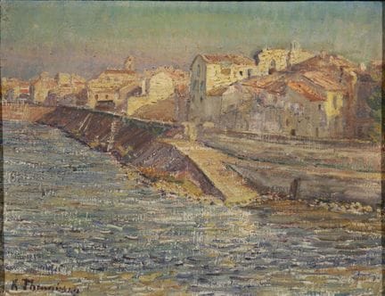 THEUNISSEN CHARLES 1871-1948  -  Pueblo junto al m