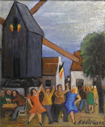 WILLEMSEN GASTON 1903-1989  -  «Feria en Latem Mol